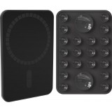 MagSafe Silikon Halterung für iPhone mit Saugnäpfen für glatte Oberflächen - Schwarz