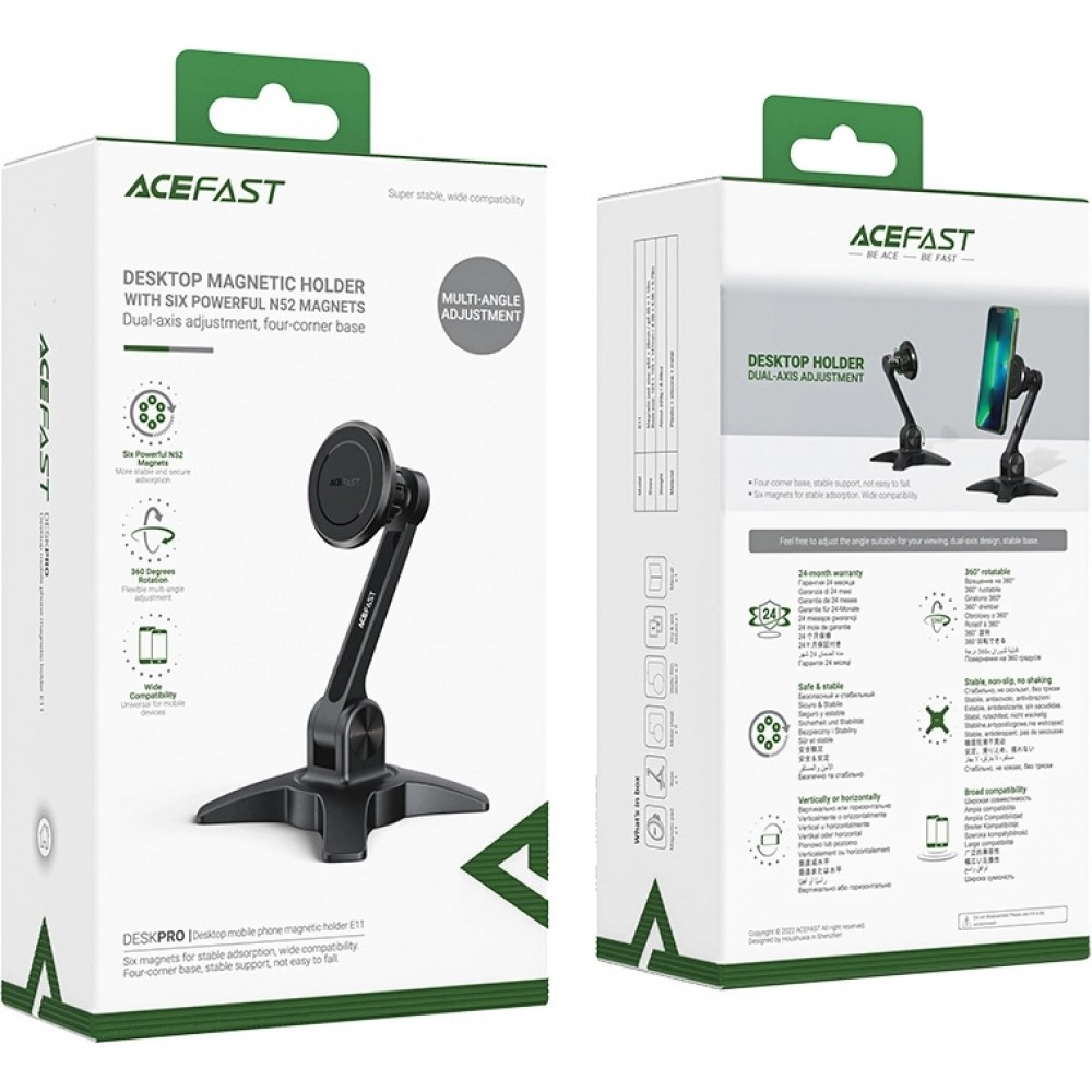 Acefast E11 MagSafe Handyhalterung - Magnetischer Ständer für Büro - Schwarz