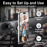 MagSafe 360° Magnetischer Telefonhalter mit verstellbarem Magnet für Fitnessstudio oder Metallhalterung - Schwarz