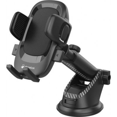 Universeller robuster 360 Grad Autotelefonhalter für Windschutzscheibe & Armaturenbrett - PhoneLook - Schwarz
