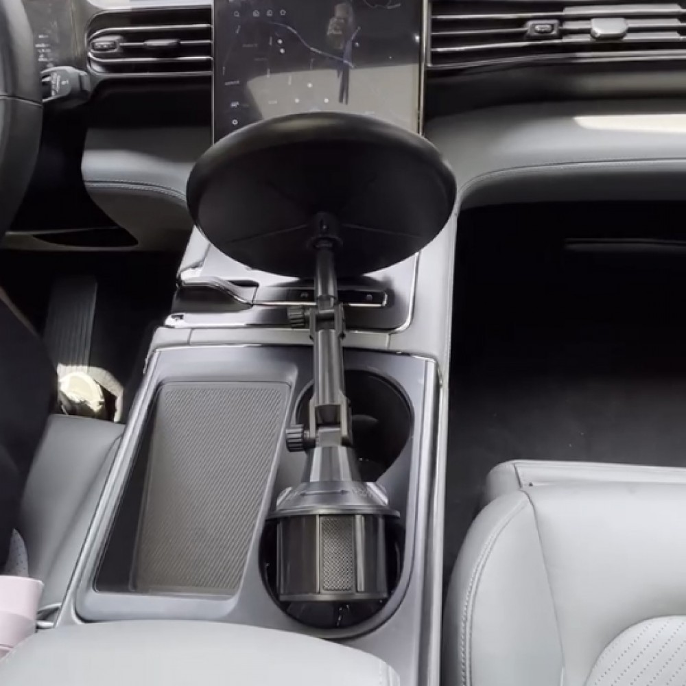 Universeller faltbarer Halter mit Teller für das Auto mit Platz für das Telefon - Schwarz