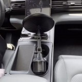 Universeller faltbarer Halter mit Teller für das Auto mit Platz für das Telefon - Schwarz