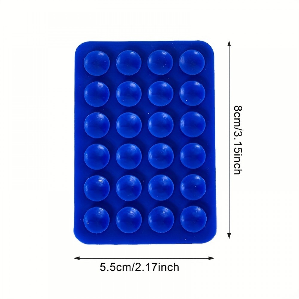 Support universel pour smartphone - Fixation autocollante en silicone avec ventouses - Bleu clair