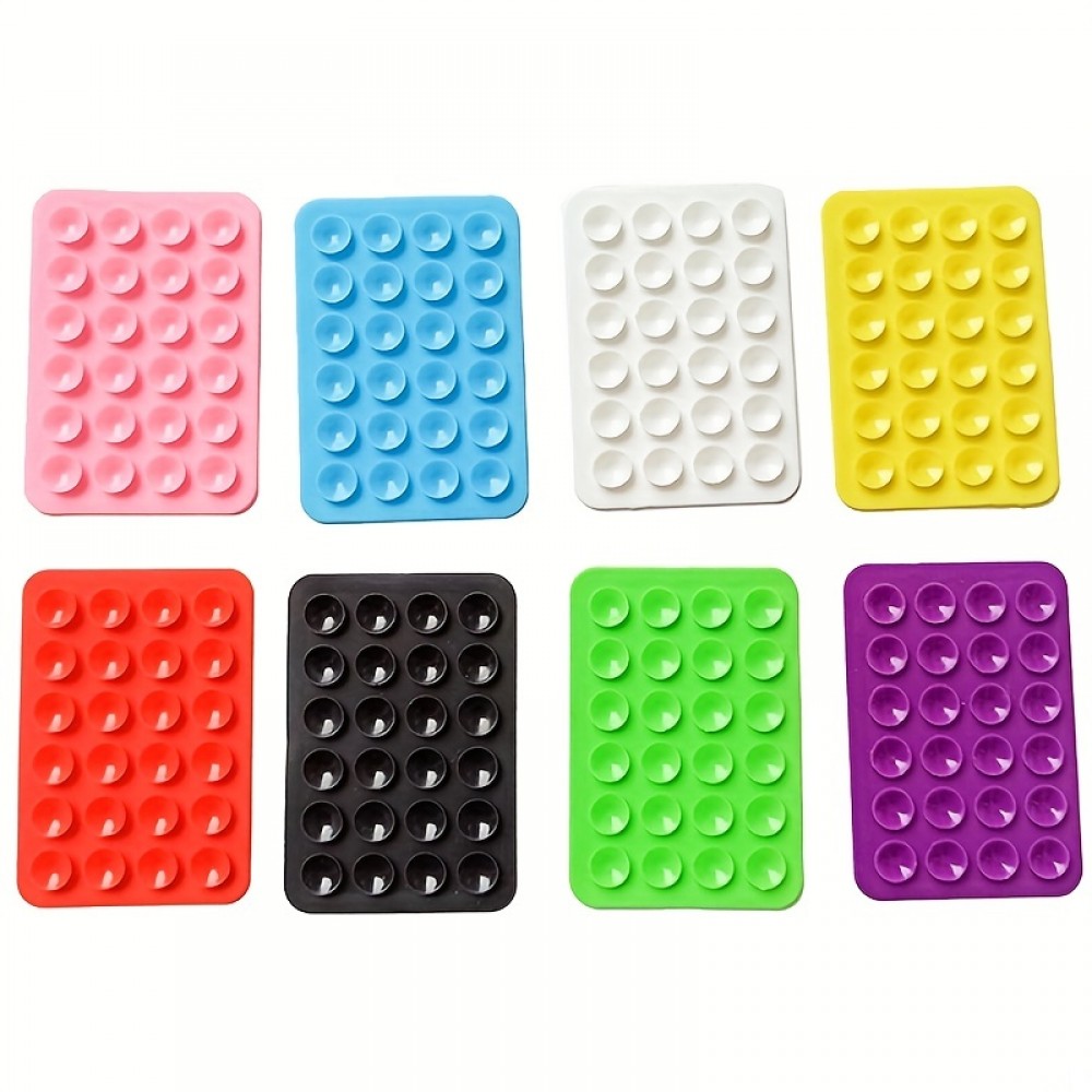 Support universel pour smartphone - Fixation autocollante en silicone avec ventouses - Bleu clair