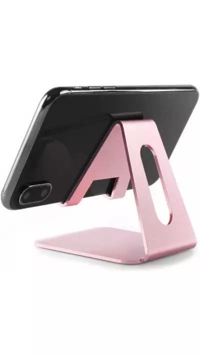 Universal Smartphone & Tablet Aluminium Halter Desktop Ständer - Rosa