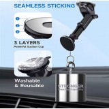 MagSafe ultra starke und verstellbare magnetische Windschutzscheiben-Telefonhalterung für Autos - Schwarz