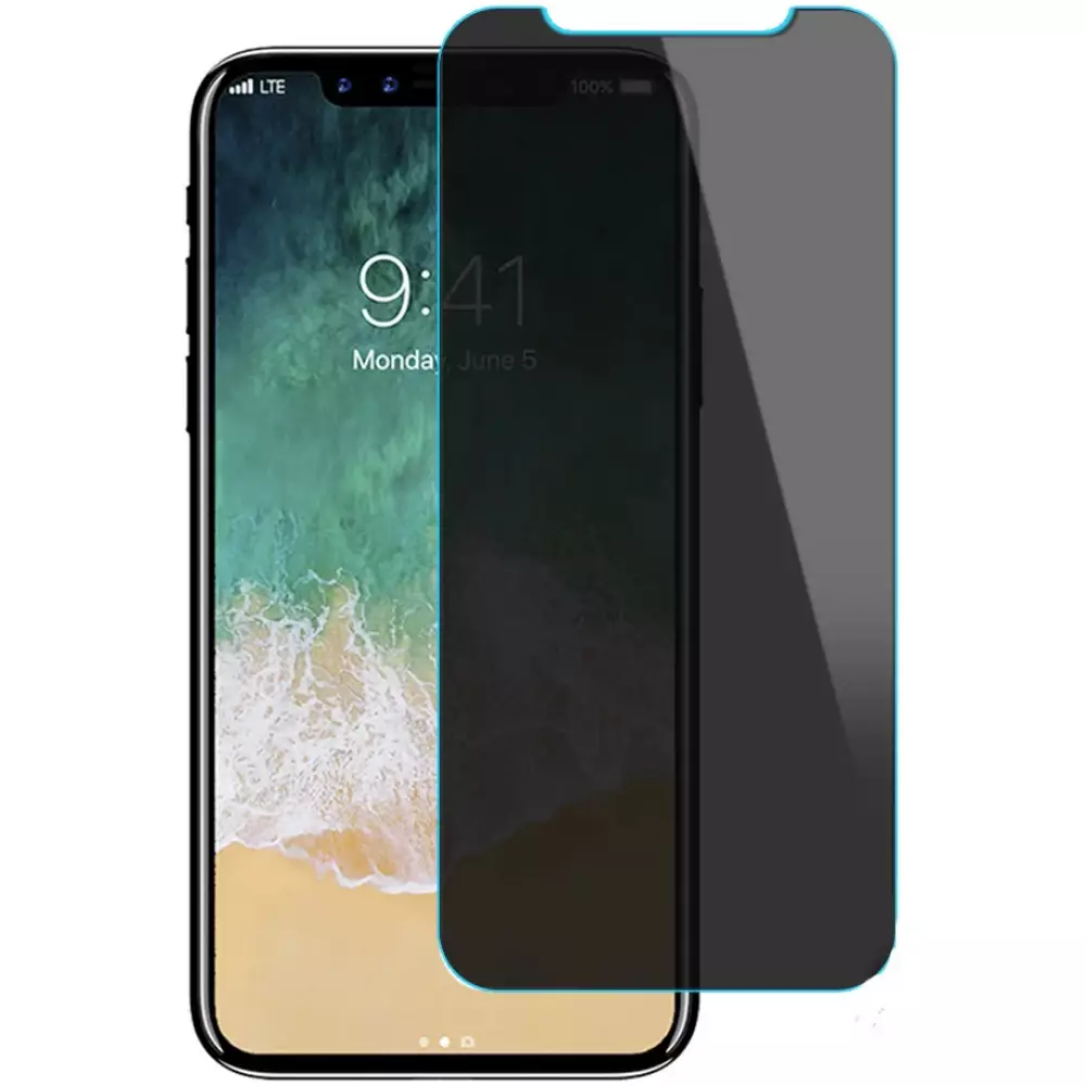iPhone X / Xs Privacy Anti-Spy Tempered Glass - Bildschirm Schutzglas mit Blickschutz