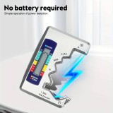 Intelligenter universal Batterien Tester mit integrierter LED Anzeige der Batterieladung - Silber