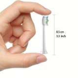 Philips Sonicare Ersatzbürstenköpfe Diamond clean für Zahnbürste (Packung mit 8 Stück, kein Original von Philips) - Weiss