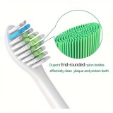 Philips Sonicare Ersatzbürstenköpfe Diamond clean für Zahnbürste (Packung mit 8 Stück, kein Original von Philips) - Weiss