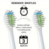 Philips Sonicare Ersatzbürstenköpfe Diamond clean für Zahnbürste (Packung mit 8 Stück, kein Original von Philips) - Weiss