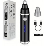 Elektrischer Nasen- und Ohrhaarschneider USB-C wiederaufladbar (500 mAh) - Schwarz