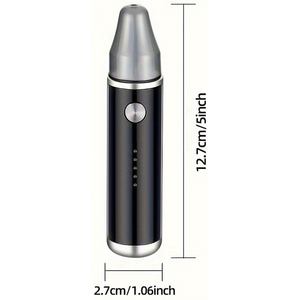 Elektrischer Nasen- und Ohrhaarschneider USB-C wiederaufladbar (500 mAh) - Schwarz