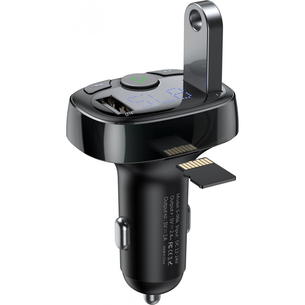 Bluetooth Transmitter Auto Ladegerät Baseus S-09A Overseas Edition - Schwarz