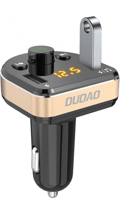 Dudao Bluetooth FM Transmitter Auto Ladegerät MP3 3.1A 2x USB Hochgeschwindigkeitsladegerät - Schwarz