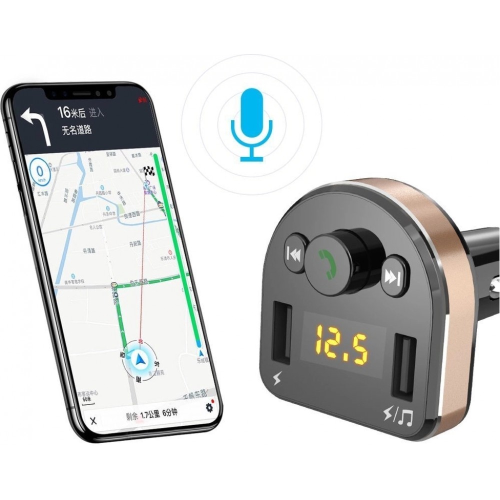 Dudao Bluetooth FM Transmitter Auto Ladeger&auml;t MP3 3.1A 2x USB Hochgeschwindigkeitsladeger&auml;t - Schwarz