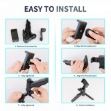 Ausziehbares Smartphone-Stativ mit Selfie-Stange und 360-Grad-Drehung - Schwarz