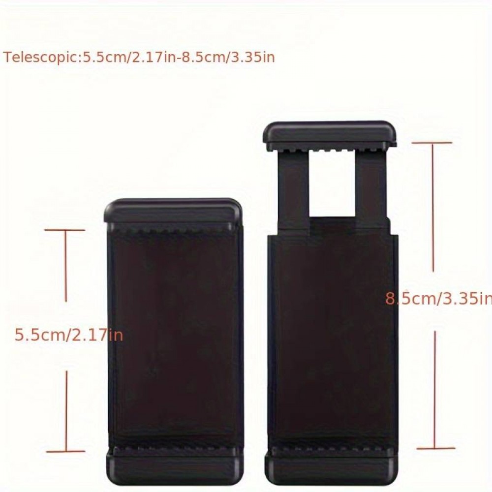 Ausziehbares Smartphone-Stativ mit Selfie-Stange und 360-Grad-Drehung - Schwarz