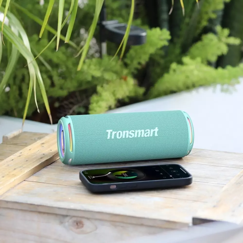 Tronsmart T7 Lite Bluetooth 5.3 Lautsprecher 24W mit IPX7 Zertifizierung und LED Licht - Türkis