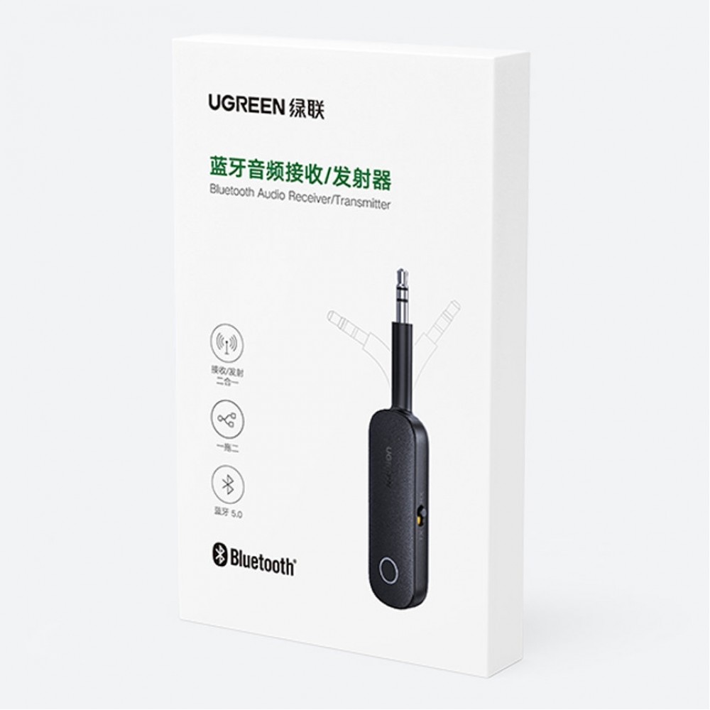 Ugreen 2 in 1 Bluetooth 5.0 Sender Empfänger mit Mini Jack 3.5mm - Schwarz