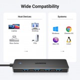 Ugreen Hub USB-A à 4 ports Multiport Highspeed 5Gbps extra plat 4x USB-A 3.0 plug and play - Noir