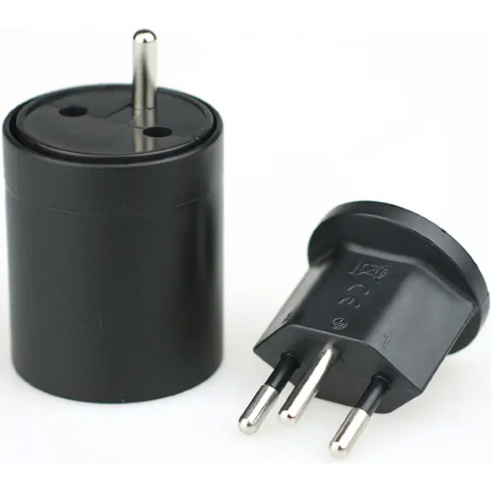 Fixadapter Europe zu Schweiz - Universal Power Plug EU/CH Netzstecker AC Stromadapter - Schwarz