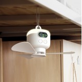 Camping Ventilator USB wiederaufladbar 8000 mAh mit integrierter LED-Beleuchtung Fernbedienung Weiß für Zelt und Outdoor - Weiß