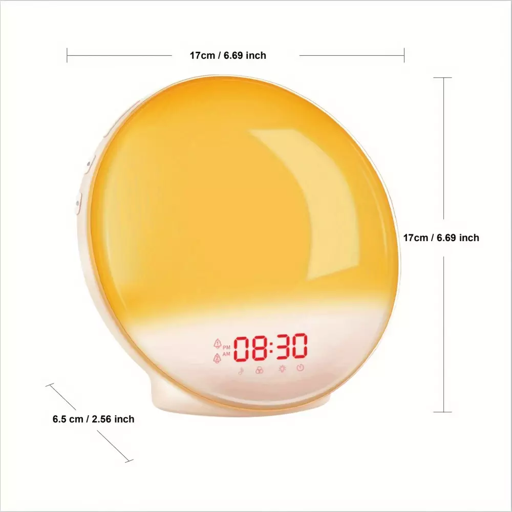 Wake-up Light Digitaler Wecker mit LED Licht, Sonnenaufgangsimulator, natürliche Lichtweckfunktion