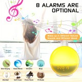 Wake-up Light Digitaler Wecker mit LED Licht, Sonnenaufgangsimulator, natürliche Lichtweckfunktion