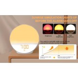 Wake-up Light Digitaler Wecker mit LED Licht, Sonnenaufgangsimulator, natürliche Lichtweckfunktion
