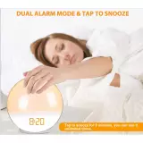 Wake-up Light Digitaler Wecker mit LED Licht, Sonnenaufgangsimulator, natürliche Lichtweckfunktion