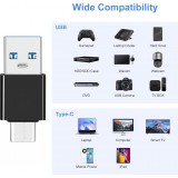 USB 3.0/3.1 auf USB-C Adapter schnelle Daten&uuml;bertragung f&uuml;r Smartphone und PC (2er Set) - Schwarz