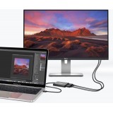 Adaptateur USB Type C Thunderbolt 3 40Gbps Hub 2x DisplayPort 4K 60Hz - Noir