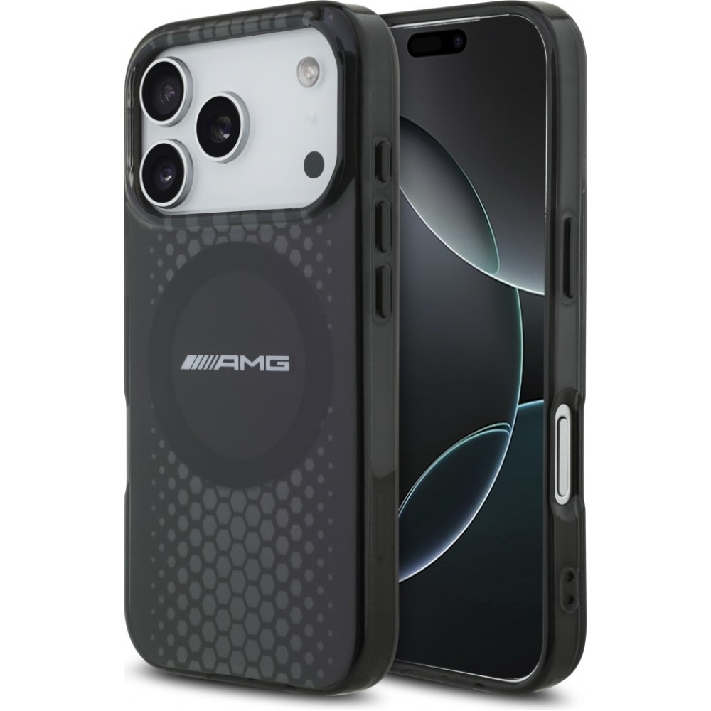 iPhone 17 Pro Case Hülle - AMG MagSafe Schutz Elegant Transparent Doppelschicht Grafiken - Schwarz