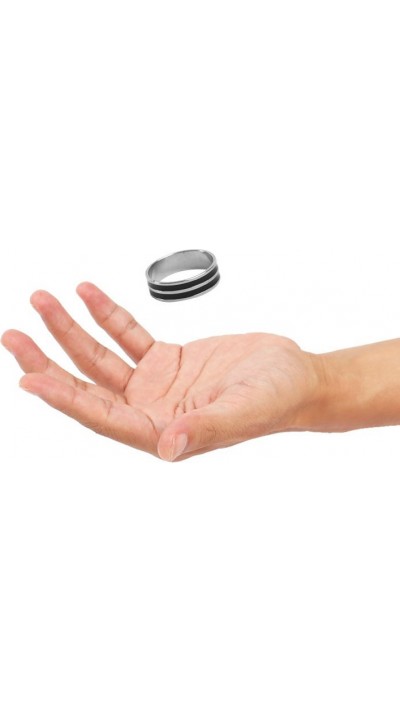 Schwebender Zauberring Gr&ouml;sse 21 universell Magie Trick professionelle Illusion - Silber