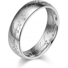 Der Herr der Ringe gravierte Macht-Ring (US-Gr&ouml;sse 9) - Silber