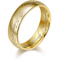 Der Herr der Ringe gravierte Macht-Ring (US-Gr&ouml;sse 9) - Gold