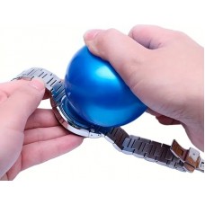 Gummi-Uhren&ouml;ffner Ball Werkzeug f&uuml;r Uhren und Armb&auml;nder, universelles Reibungswerkzeug, kratzfrei (7 cm) - Blau
