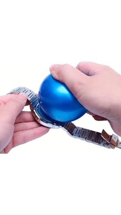 Gummi-Uhrenöffner Ball Werkzeug für Uhren und Armbänder, universelles Reibungswerkzeug, kratzfrei (7 cm) - Blau