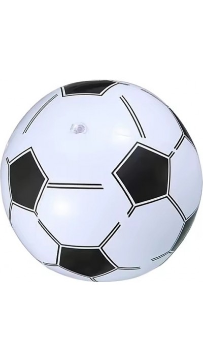 Aufblasbarer Strandball Fussball Design kreativ für Party Dekoration Training und Outdoor Freizeit - Weiss