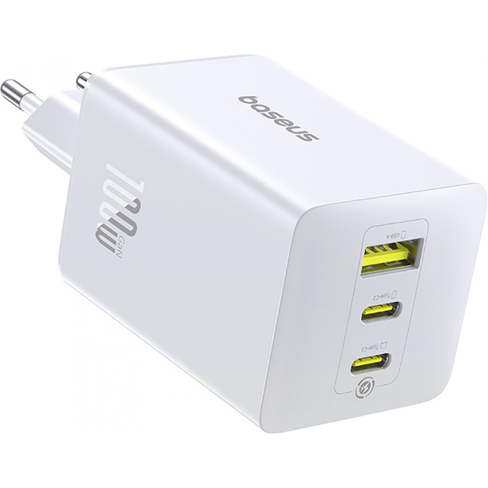 Baseus EnerFill FE11 3-in-1-Schnellladeger&auml;t f&uuml;r die Wandmontage 2x USB-C / USB-A 100W - Weiss