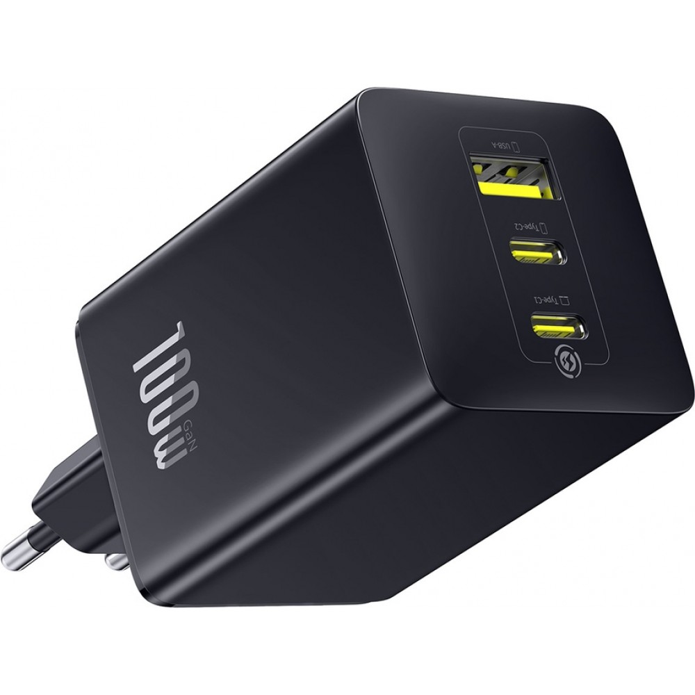 Baseus EnerFill FE11 3-in-1-Schnellladeger&auml;t f&uuml;r die Wandmontage 2x USB-C / USB-A 100W - Schwarz