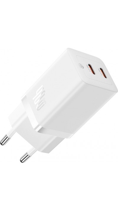 Baseus GaN5 Pro 40W Schnellladeger&auml;t 2x USB-C - Weiss