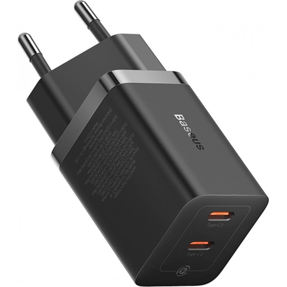 Baseus GaN5 Pro 40W Schnellladeger&auml;t 2x USB-C - Schwarz