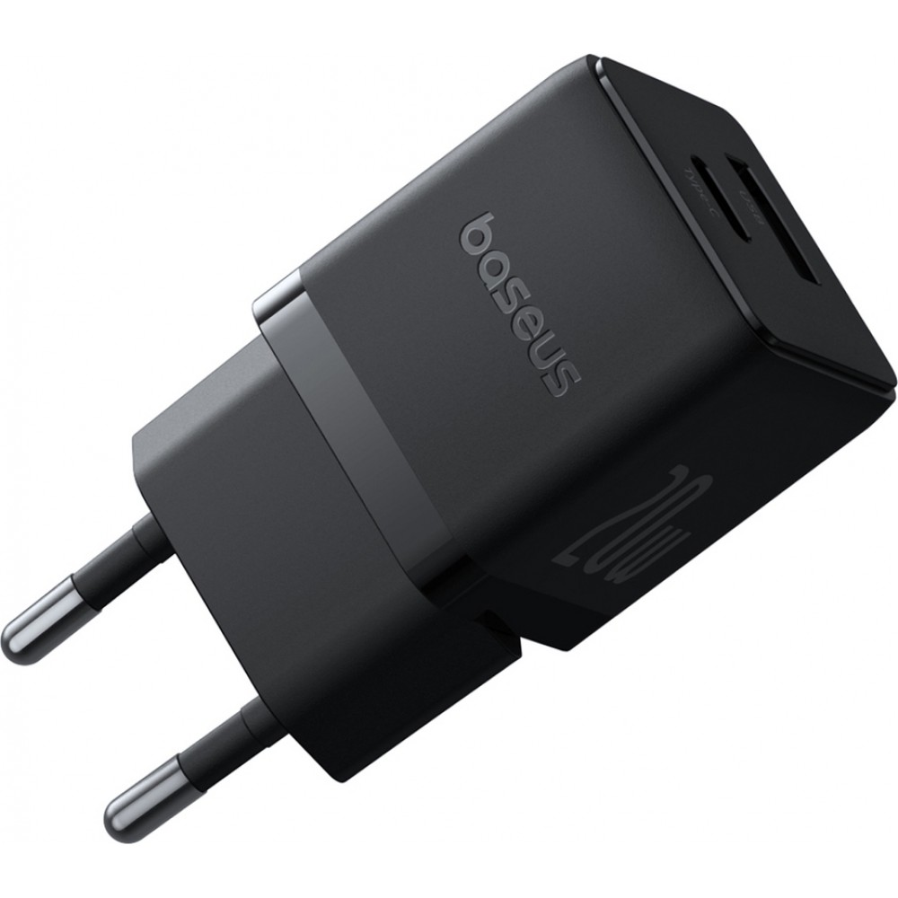 Baseus Palm 20W USB-C / USB-A Schnellladeger&auml;t Wandladeger&auml;t kompakt - Schwarz