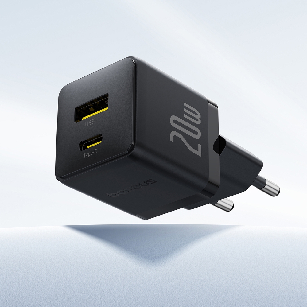Baseus Palm 20W USB-C / USB-A Schnellladeger&auml;t Wandladeger&auml;t kompakt - Schwarz