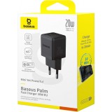 Baseus Palm 20W USB-C / USB-A Schnellladeger&auml;t Wandladeger&auml;t kompakt - Schwarz