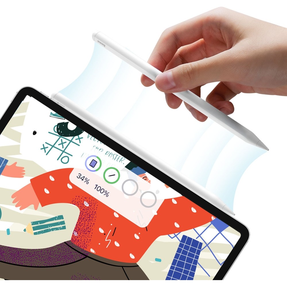Baseus Smooth Writing 2 Serie - Magnetisches kabelloses Laden für Android und iOS - Weiß