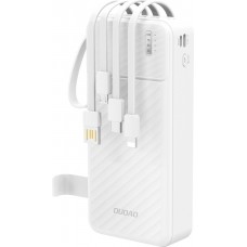 Dudao K11 Pro Powerbank 20000mAh Externe Batterie mit integrierten Kabeln - Weiss