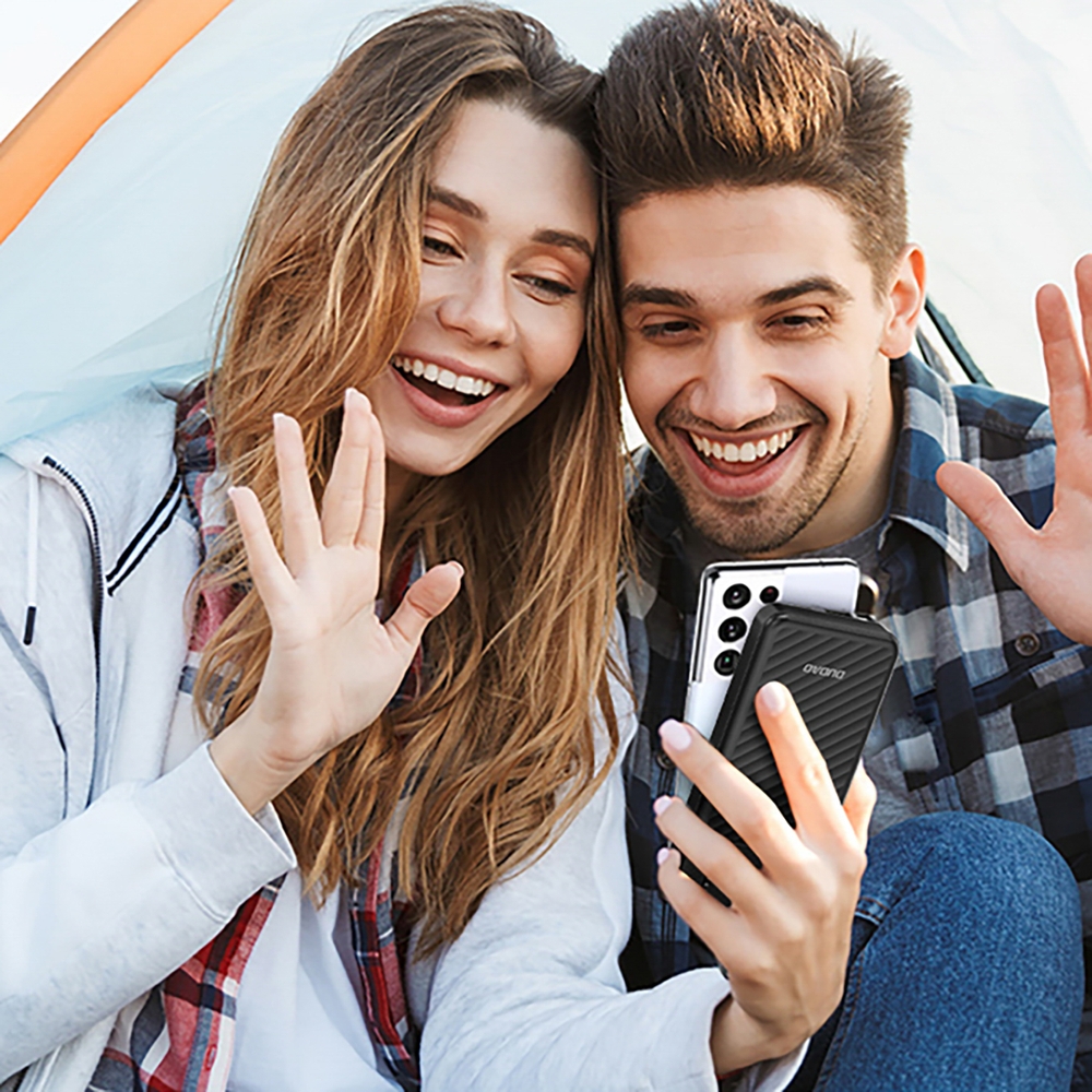 Dudao K11 Pro Powerbank 20000mAh Externe Batterie mit integrierten Kabeln - Schwarz